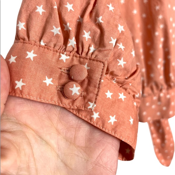 Madewell | NWT Wrap Top in Star Scatter Peach Small - Picture 9 of 10